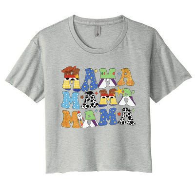 Toy Funny Story Mama Boy Mom Mothers Day Women's Crop Top Tee