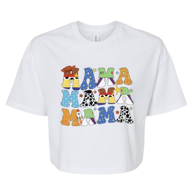 Toy Funny Story Mama Boy Mom Mothers Day Bella+Canvas Jersey Crop Tee