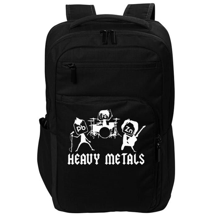 Teacher Funny Saying Heavy Metals Rocks Chemistry Impact Tech Backpack