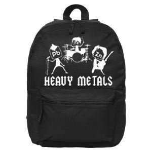 Teacher Funny Saying Heavy Metals Rocks Chemistry 16 in Basic Backpack