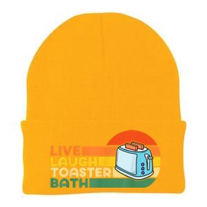 Trendy & Funny Saying Live Laugh Toaster Bath Inspirational Knit Cap Winter Beanie