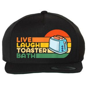 Trendy & Funny Saying Live Laugh Toaster Bath Inspirational Wool Snapback Cap