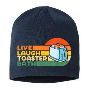 Trendy & Funny Saying Live Laugh Toaster Bath Inspirational Sustainable Beanie