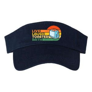 Trendy & Funny Saying Live Laugh Toaster Bath Inspirational Valucap Bio-Washed Visor