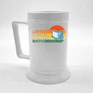 Trendy & Funny Saying Live Laugh Toaster Bath Inspirational Beer Stein