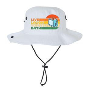 Trendy & Funny Saying Live Laugh Toaster Bath Inspirational Legacy Cool Fit Booney Bucket Hat