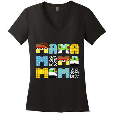 Toy Funny Story Mama Mom Mothers Day Women's V-Neck T-Shirt