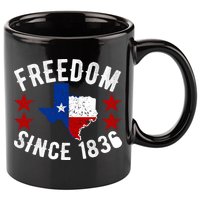 Texas Freedom Since 11oz C Handle Ceramic Mug