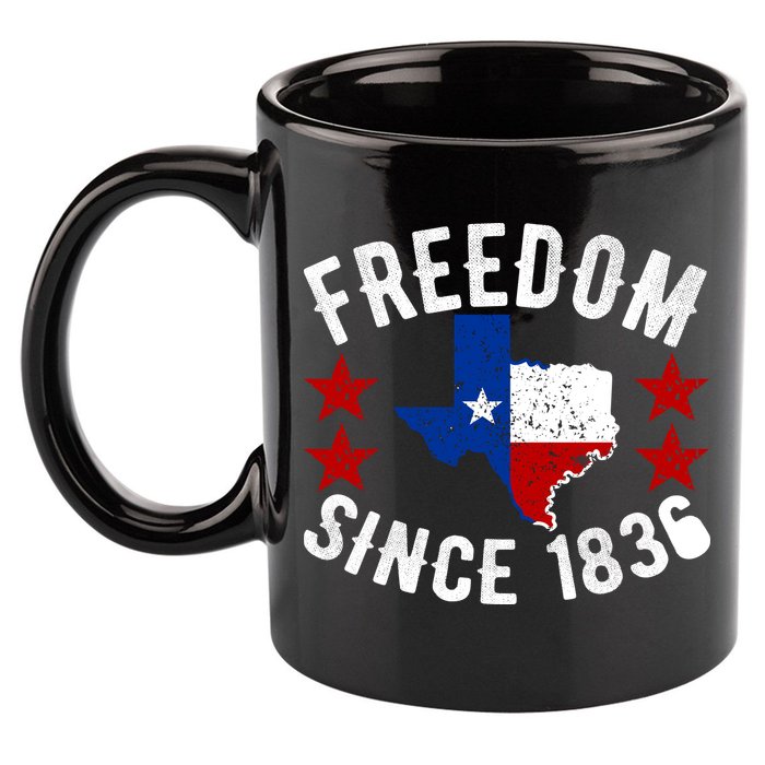 Texas Freedom Since 11oz C Handle Ceramic Mug