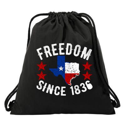 Texas Freedom Since Drawstring Bag