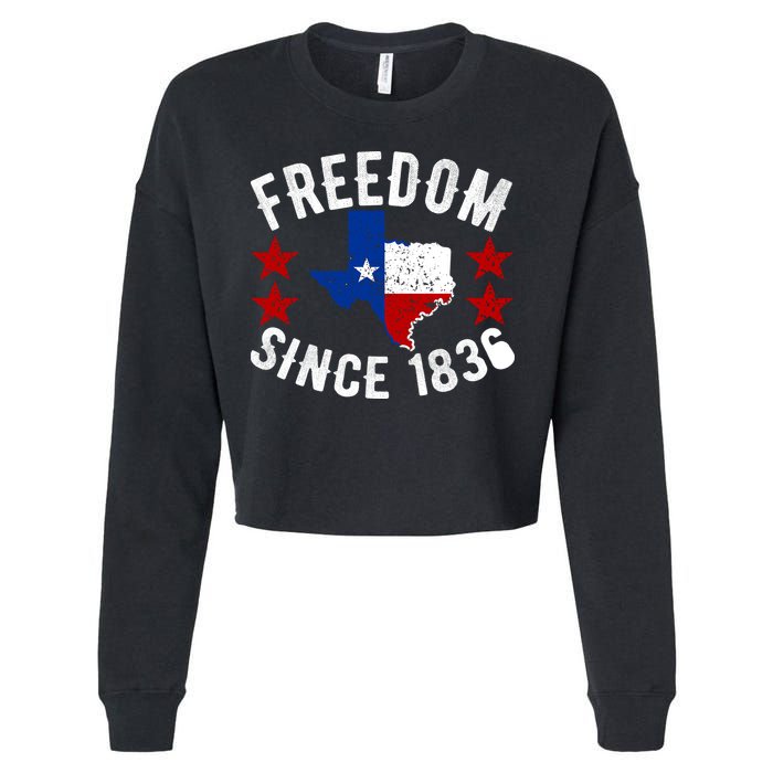 Texas Freedom Since Cropped Pullover Crew