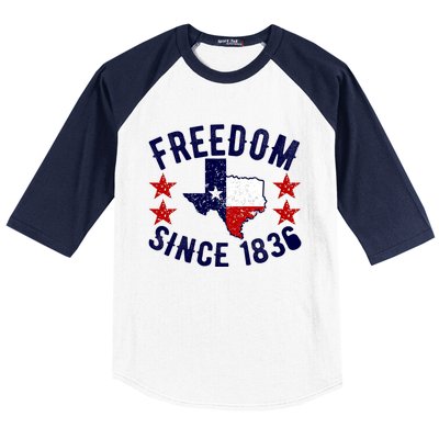 Texas Freedom Since Baseball Sleeve Shirt