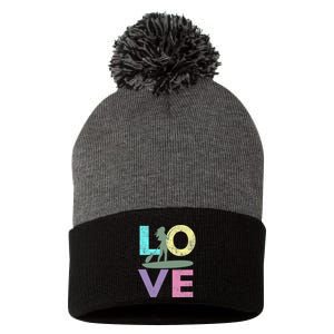 Top Fun Stand Up Paddle Board Love 2 Pom Pom 12in Knit Beanie