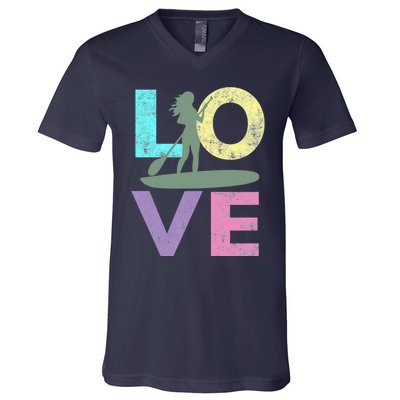 Top Fun Stand Up Paddle Board Love 2 V-Neck T-Shirt