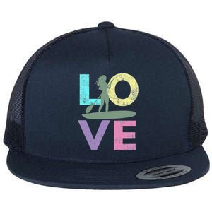 Top Fun Stand Up Paddle Board Love 2 Flat Bill Trucker Hat