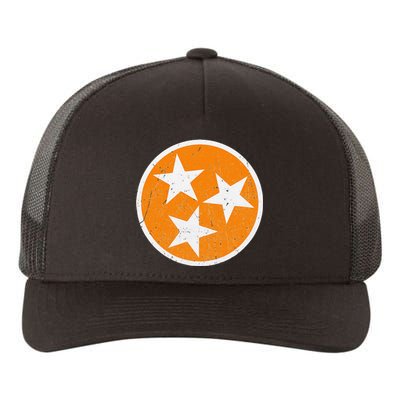 Tennessee Flag State Vintage Style Yupoong Adult 5-Panel Trucker Hat