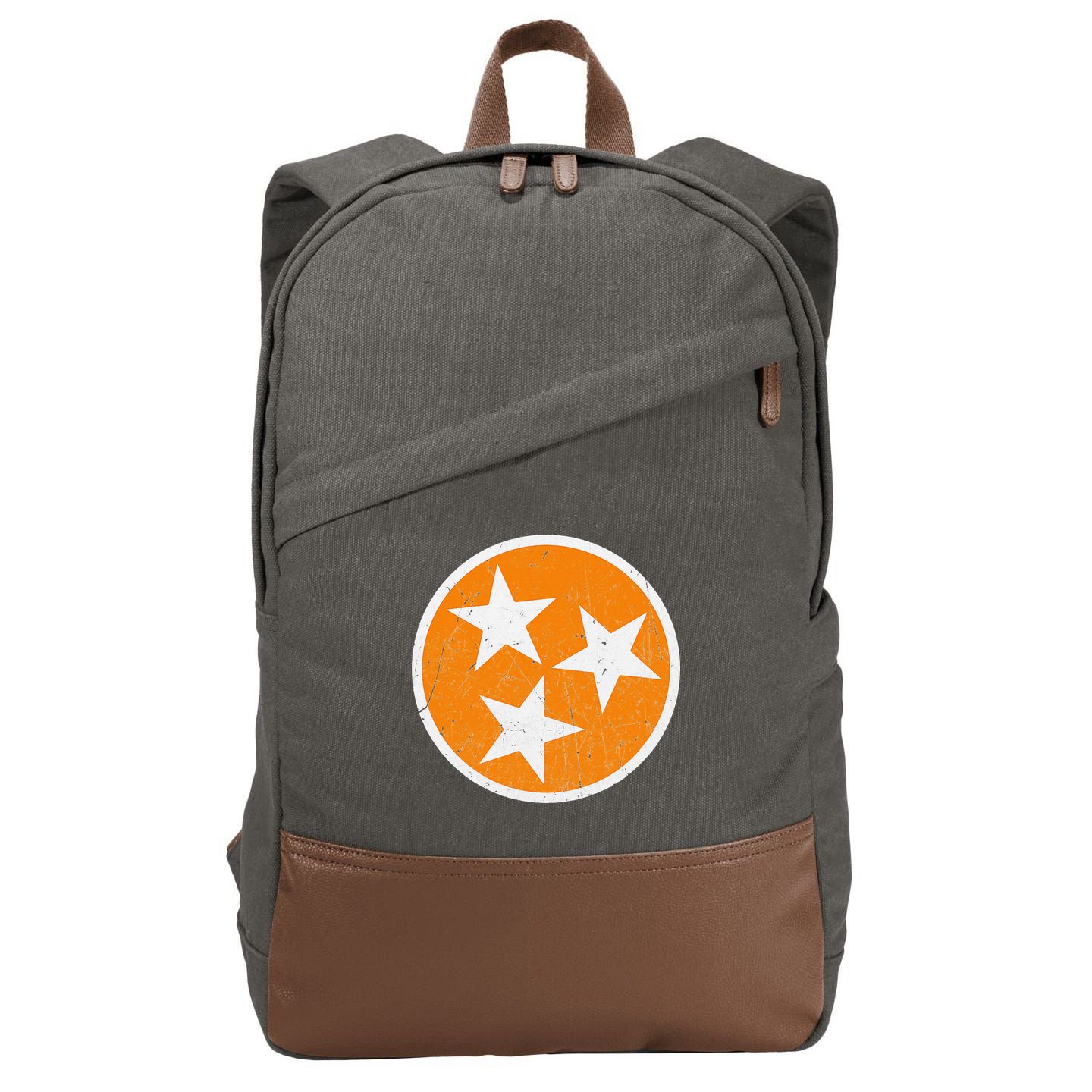 Tennessee Flag State Vintage Style Cotton Canvas Backpack