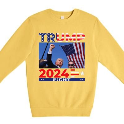 Trump Fight Shot 2024 Premium Crewneck Sweatshirt