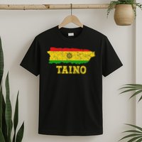 Taino Flag Symbol Puerto Rico Map Boricua Culture Boriken T-Shirt