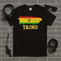 Taino Flag Symbol Puerto Rico Map Boricua Culture Boriken T-Shirt