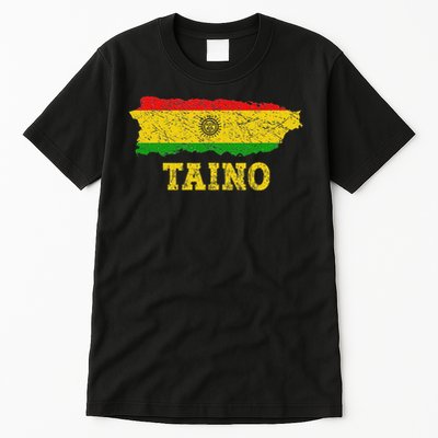 Taino Flag Symbol Puerto Rico Map Boricua Culture Boriken Tall T-Shirt