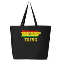 Taino Flag Symbol Puerto Rico Map Boricua Culture Boriken 25L Jumbo Tote