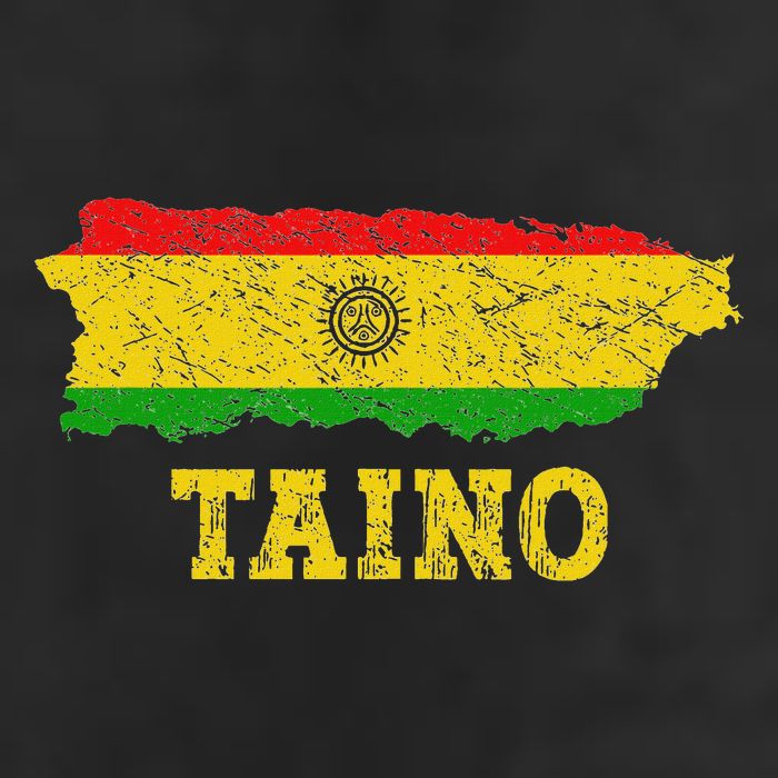 Taino Flag Symbol Puerto Rico Map Boricua Culture Boriken 25L Jumbo Tote