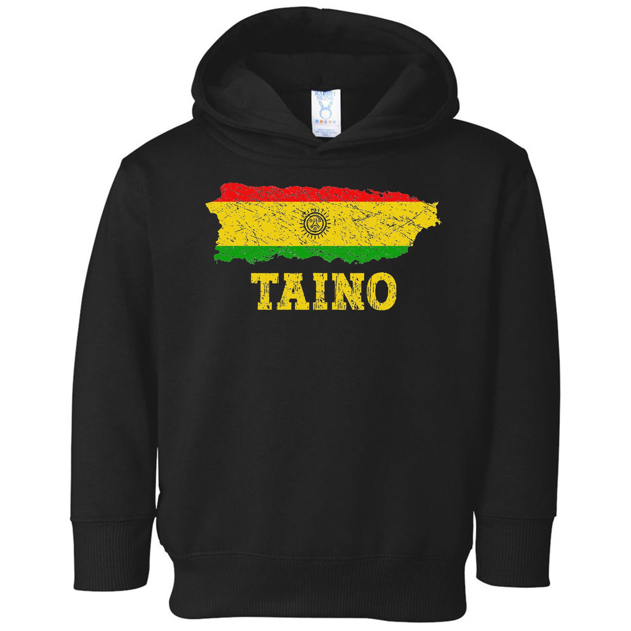 Taino Flag Symbol Puerto Rico Map Boricua Culture Boriken Toddler Hoodie
