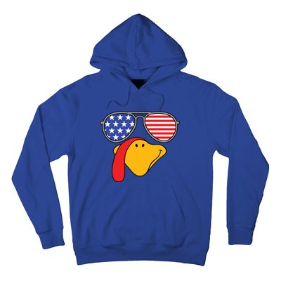 Turkey Face Sunglasses Usa Flag American Thanksgiving Cute Gift Hoodie