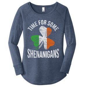 Time For Some Shenanigans Ireland Gift Women's Perfect Tri Tunic Long Sleeve Shirt