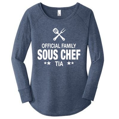 Tia Family Sous Chef Funny Cooking Tia Gift Women's Perfect Tri Tunic Long Sleeve Shirt