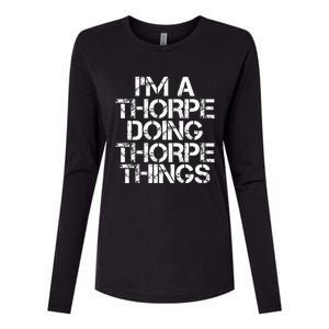 Thorpe Funny Surname Family Tree Birthday Reunion Gift Idea Womens Cotton Relaxed Long Sleeve T-Shirt