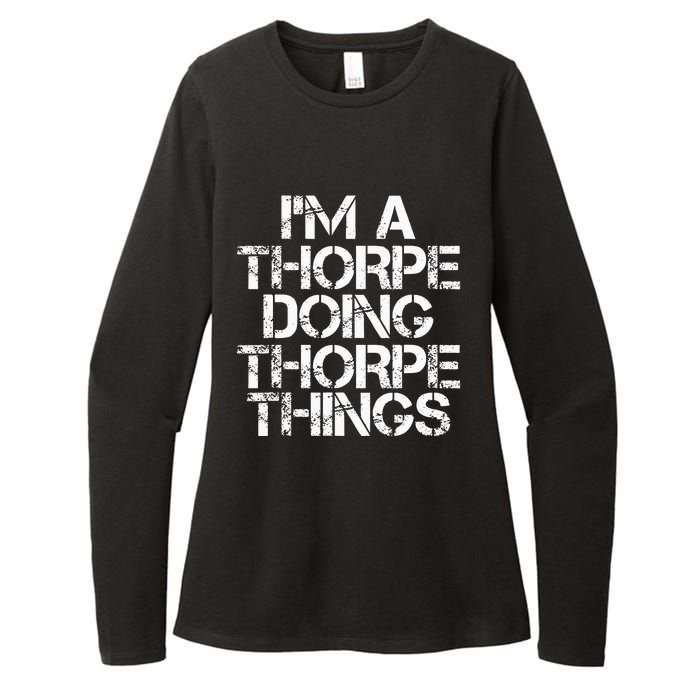 Thorpe Funny Surname Family Tree Birthday Reunion Gift Idea Womens CVC Long Sleeve Shirt