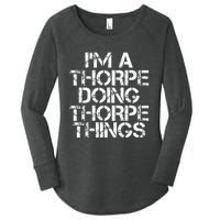 Thorpe Funny Surname Family Tree Birthday Reunion Gift Idea Women's Perfect Tri Tunic Long Sleeve Shirt