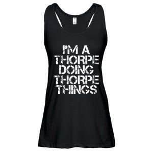 Thorpe Funny Surname Family Tree Birthday Reunion Gift Idea Ladies Essential Flowy Tank