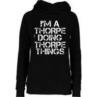 Thorpe Funny Surname Family Tree Birthday Reunion Gift Idea Womens Funnel Neck Pullover Hood