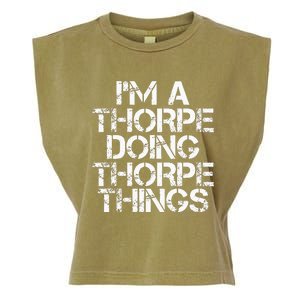 Thorpe Funny Surname Family Tree Birthday Reunion Gift Idea Garment-Dyed Women's Muscle Tee