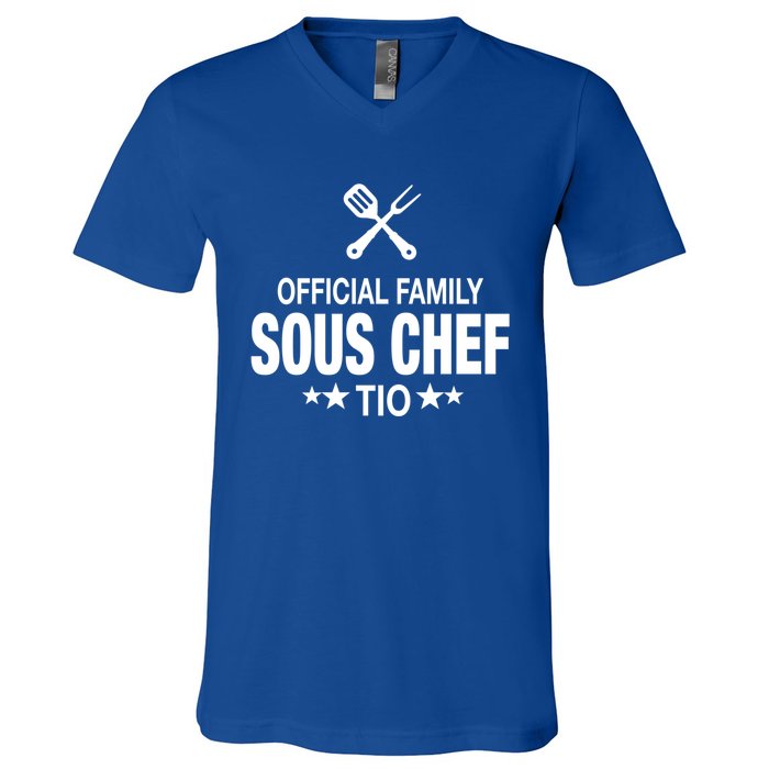 Tio Family Sous Chef Funny Cooking Tio Funny Gift V-Neck T-Shirt