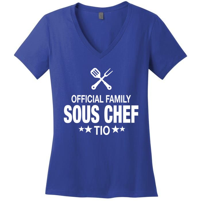 Tio Family Sous Chef Funny Cooking Tio Funny Gift Women's V-Neck T-Shirt