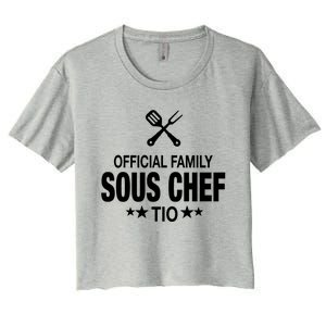 Tio Family Sous Chef Funny Cooking Tio Funny Gift Women's Crop Top Tee