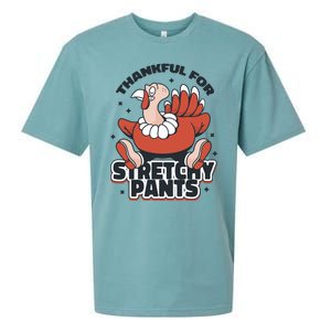 Thankful For Stretchy Pants Funny Turkey Sueded Cloud Jersey T-Shirt