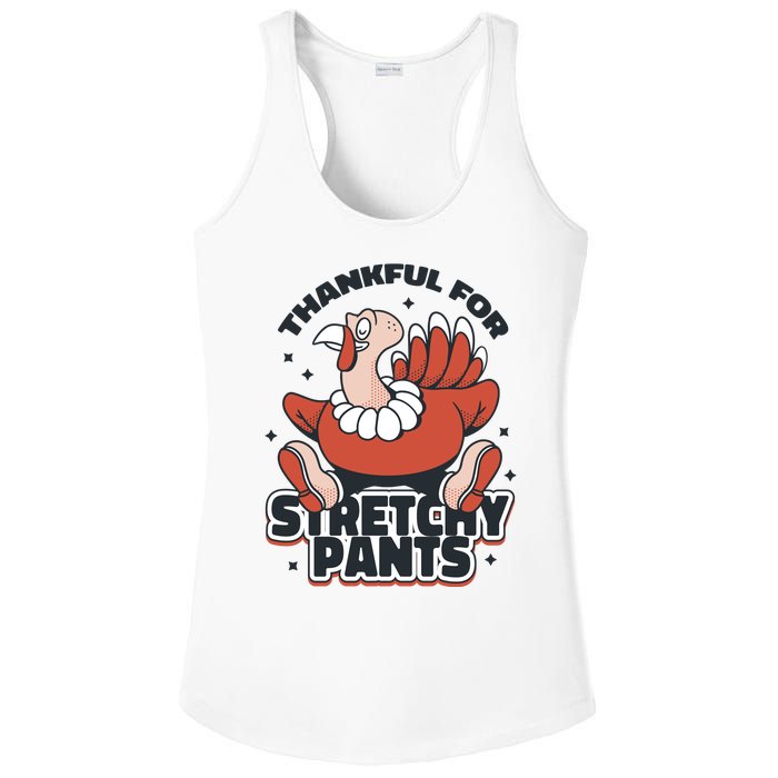 Thankful For Stretchy Pants Funny Turkey Ladies PosiCharge Competitor Racerback Tank