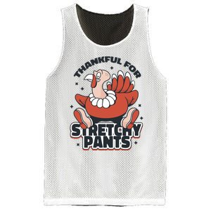 Thankful For Stretchy Pants Funny Turkey Mesh Reversible Basketball Jersey Tank