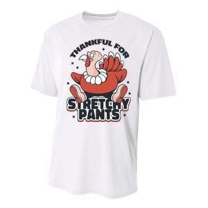 Thankful For Stretchy Pants Funny Turkey Performance Sprint T-Shirt