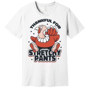 Thankful For Stretchy Pants Funny Turkey Premium T-Shirt