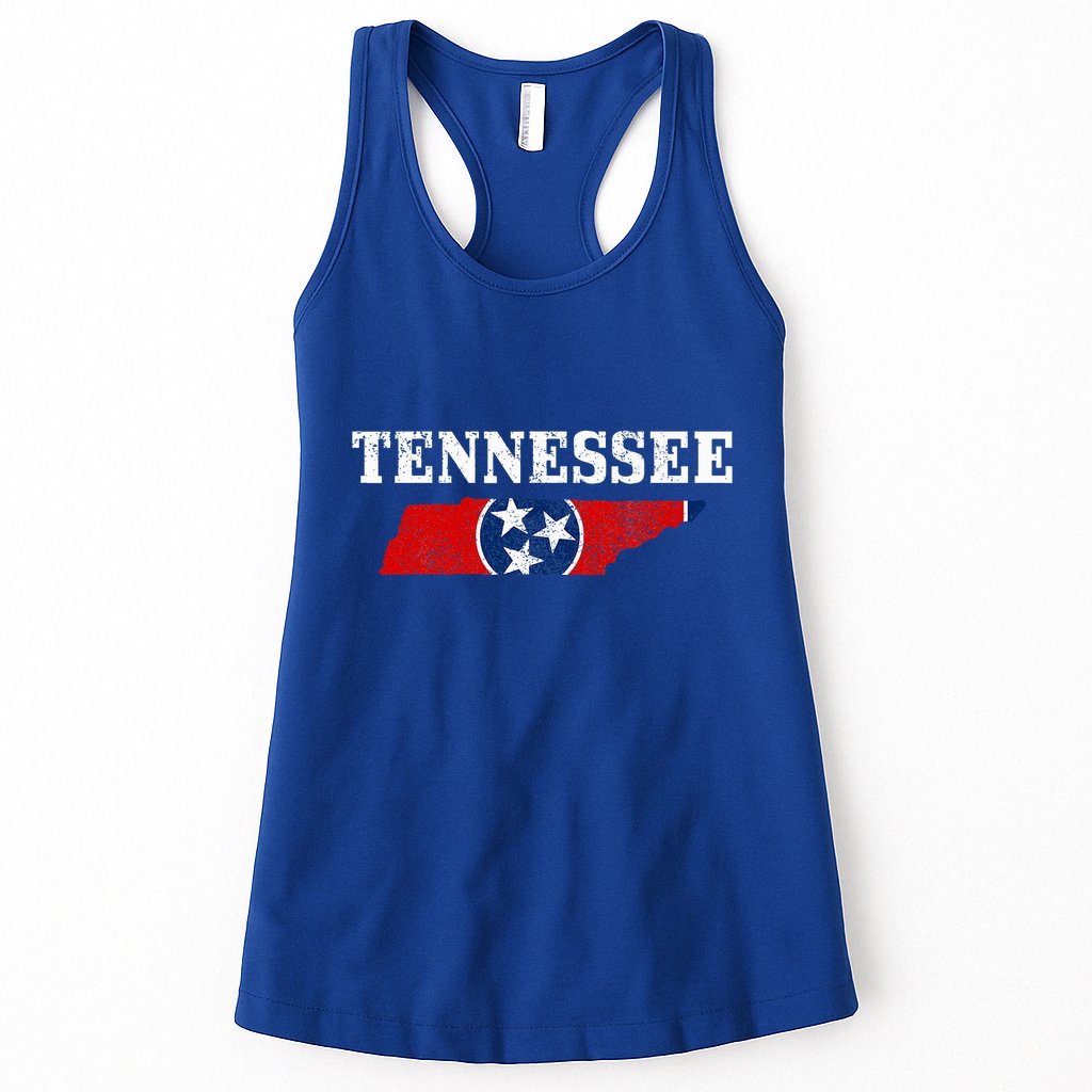 Tennessee Flag State Map Pride Vintage Nashville Tn Womens Tank Top