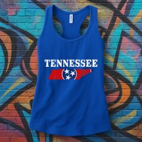 Tennessee Flag State Map Pride Vintage Nashville Tn Womens Tank Top