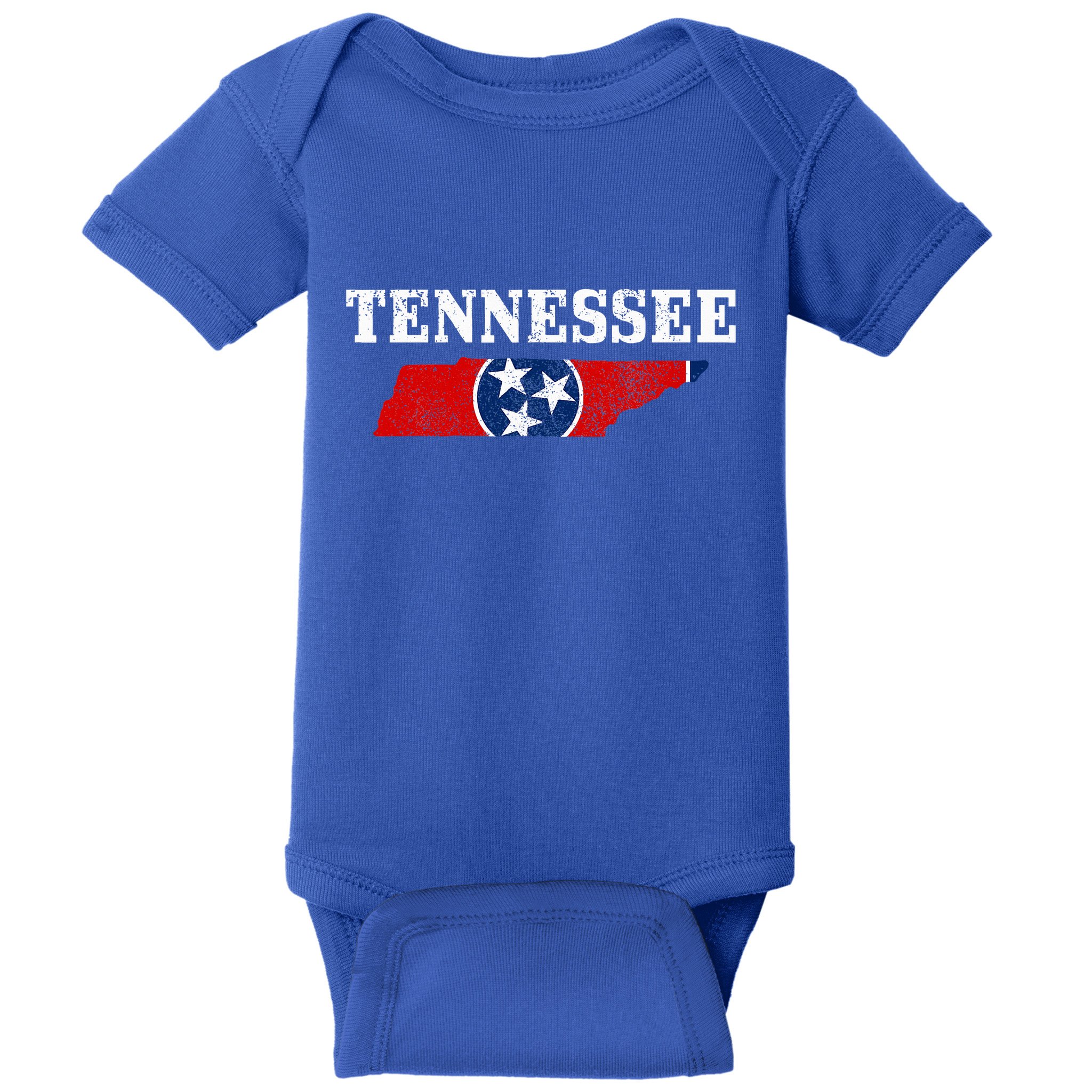 Tennessee Flag State Map Pride Vintage Nashville Tn Baby Bodysuit