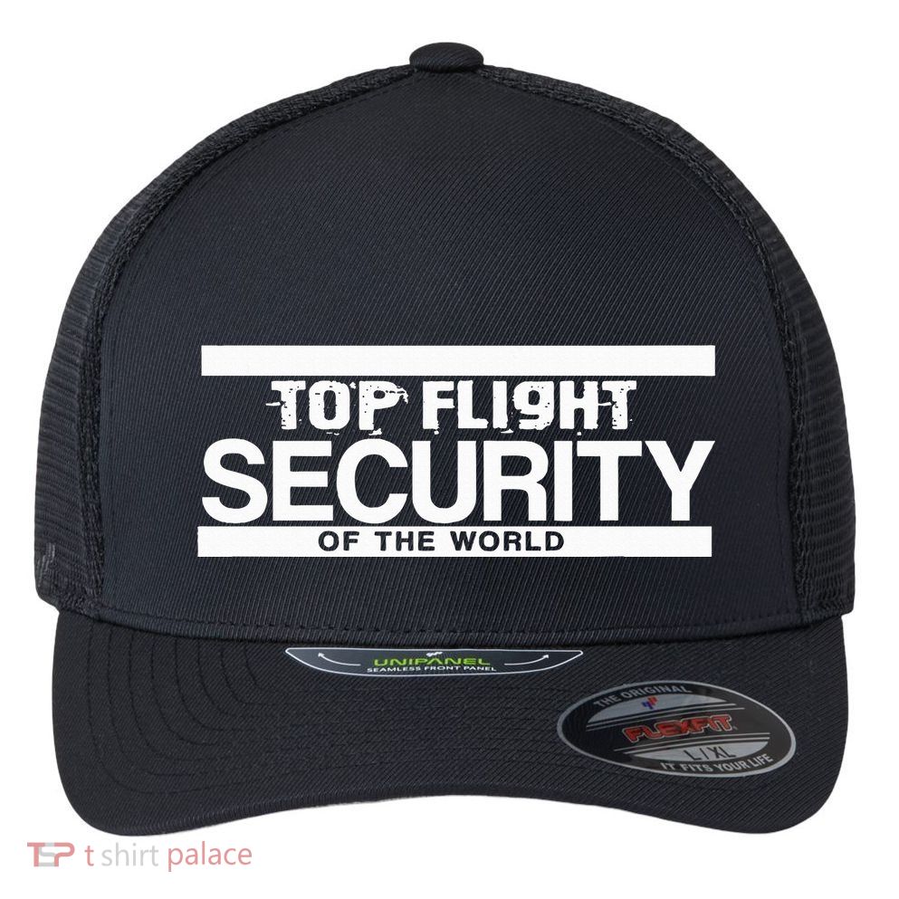 Top Flight Security Funny Friday Flexfit Unipanel Trucker Cap