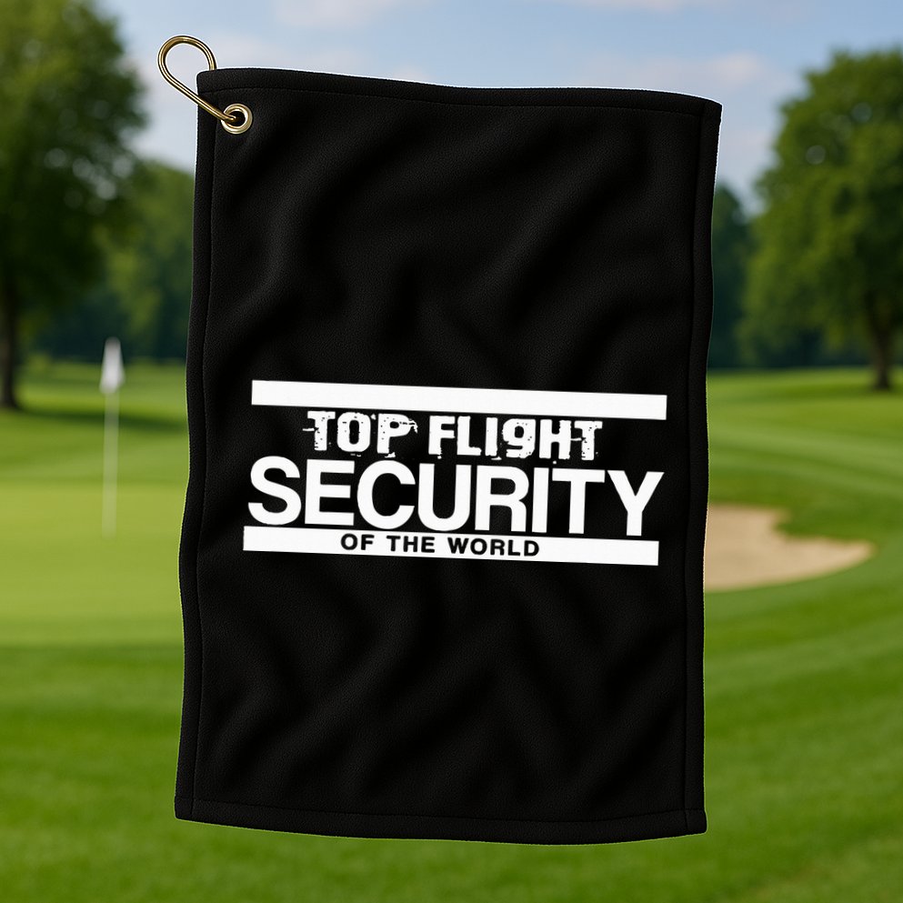 Top Flight Security Funny Friday Golf Towel